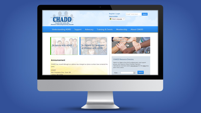 CHADD is the nation’s leading non-profit organization serving individuals with AD/HD and their families.